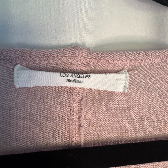 Pink Project Social T Shirt Soft Pink Frayed edge Medium womens - 0423 - Picture 3 of 5